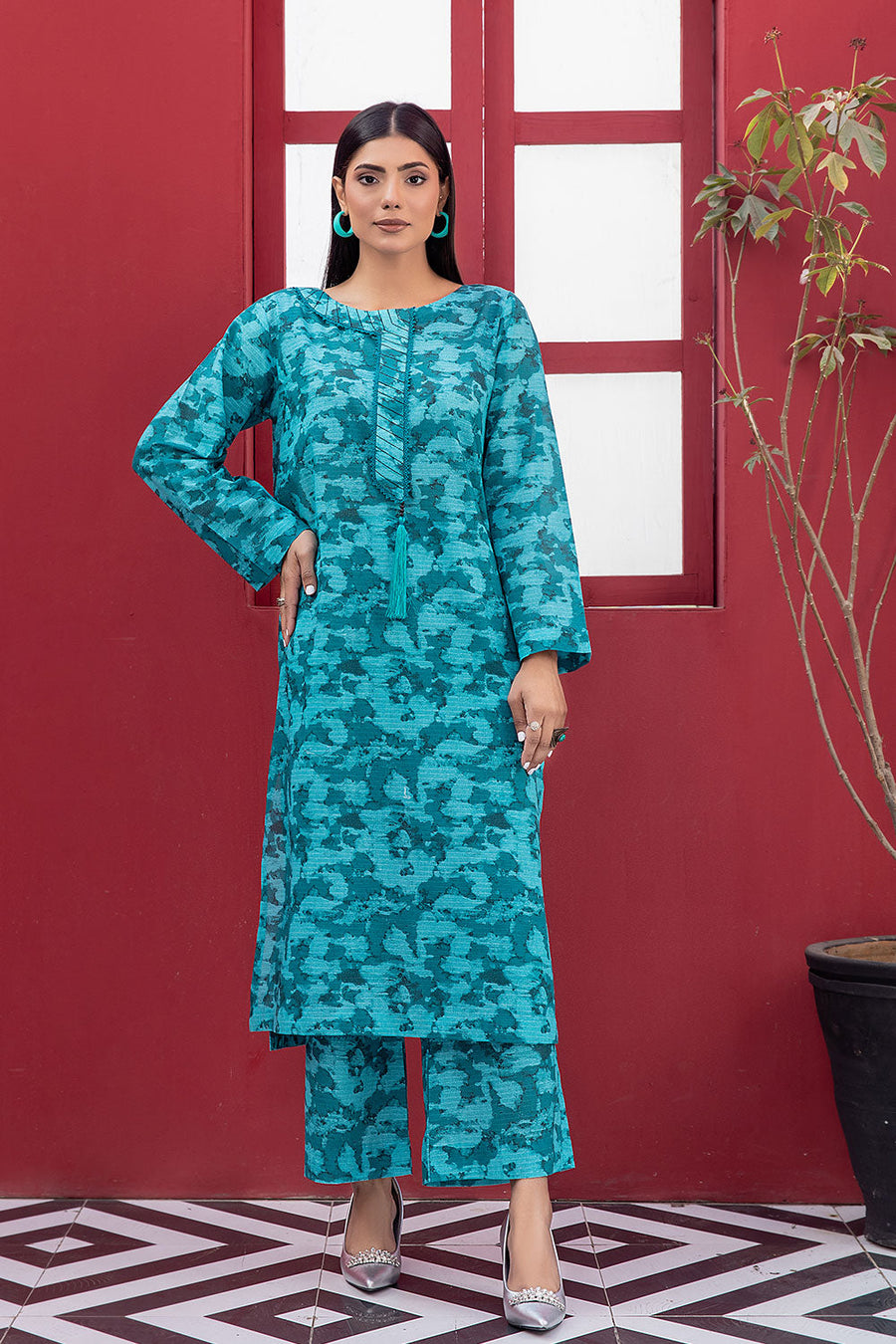 2P PRINTED SUIT